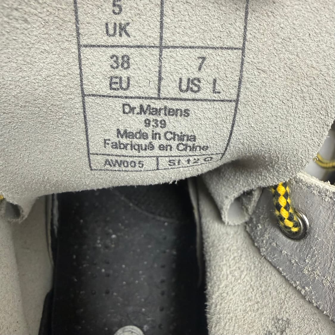 (UK5 240)닥터마틴 워커부츠.939 그레이 6홀 상품이미지9