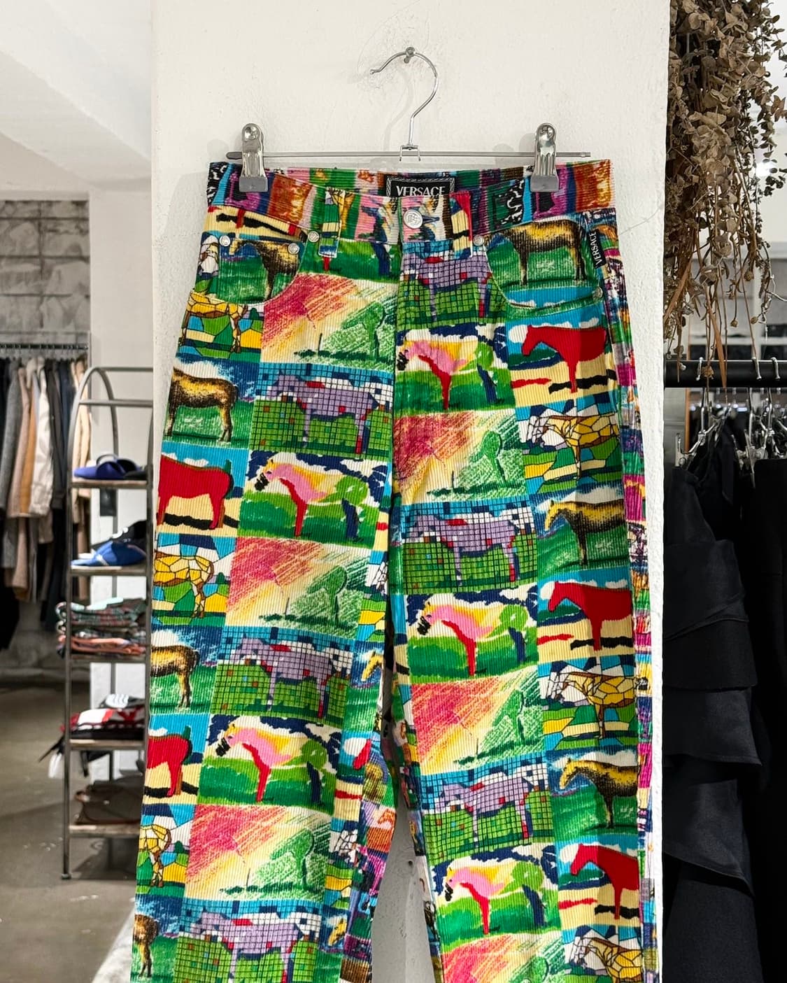 베르사체 진스 쿠튀르 90s 멀티컬러 홀스 코듀로이 팬츠 상품이미지2