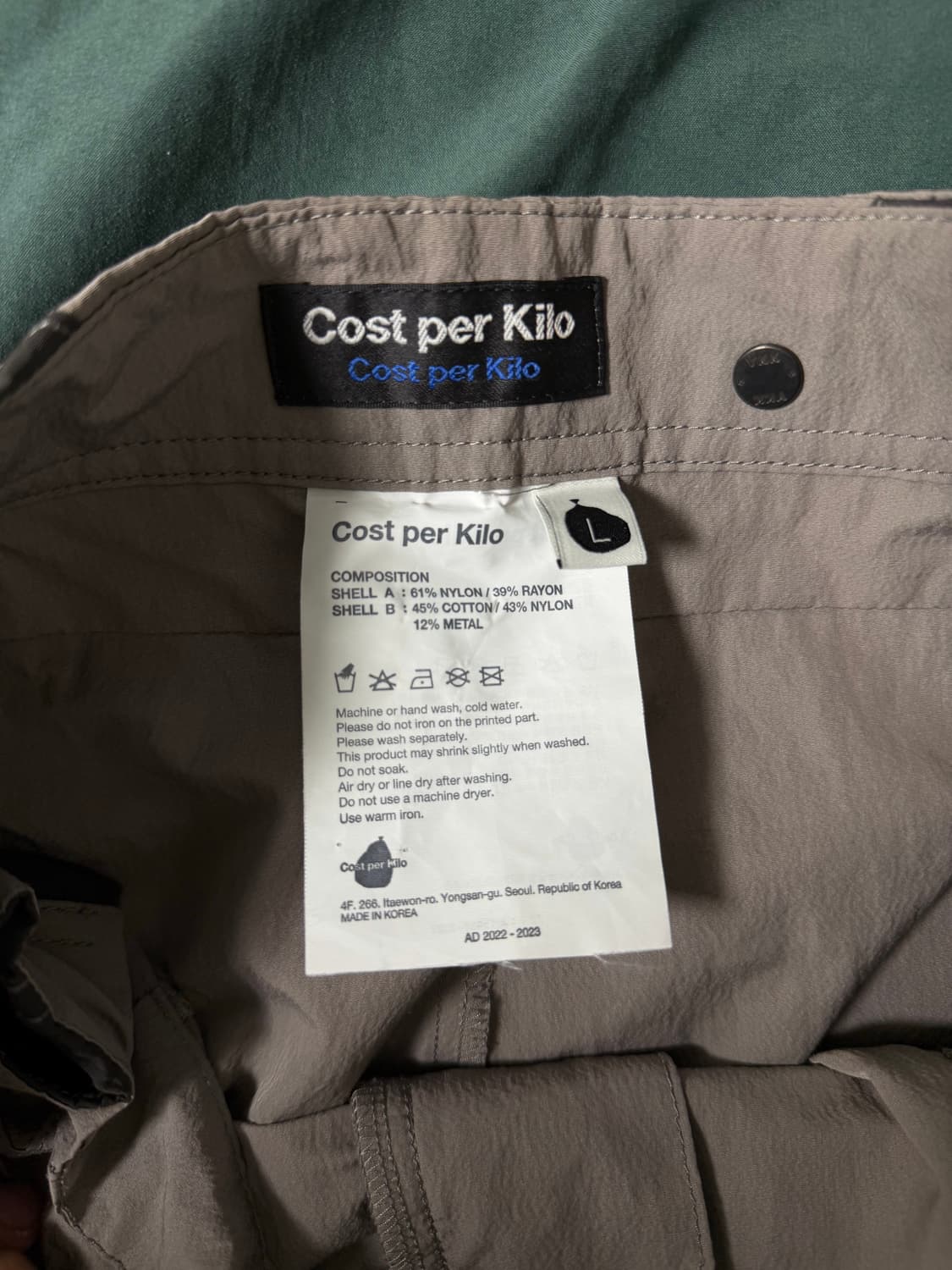 코스트퍼킬로 Screw pants GRAY [L] 상품이미지5