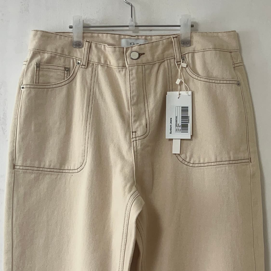 기준 kijun 바지 크림 XL - 새제품 상품이미지3