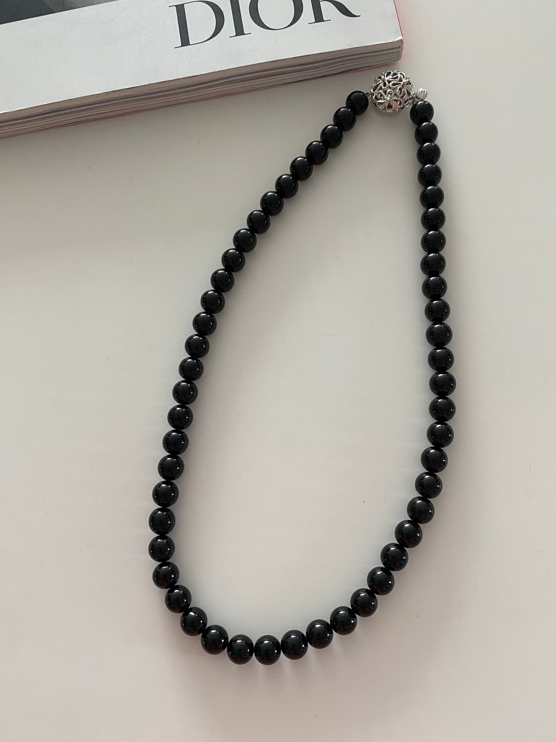 블랙 비즈 목걸이 구슬 상품이미지2