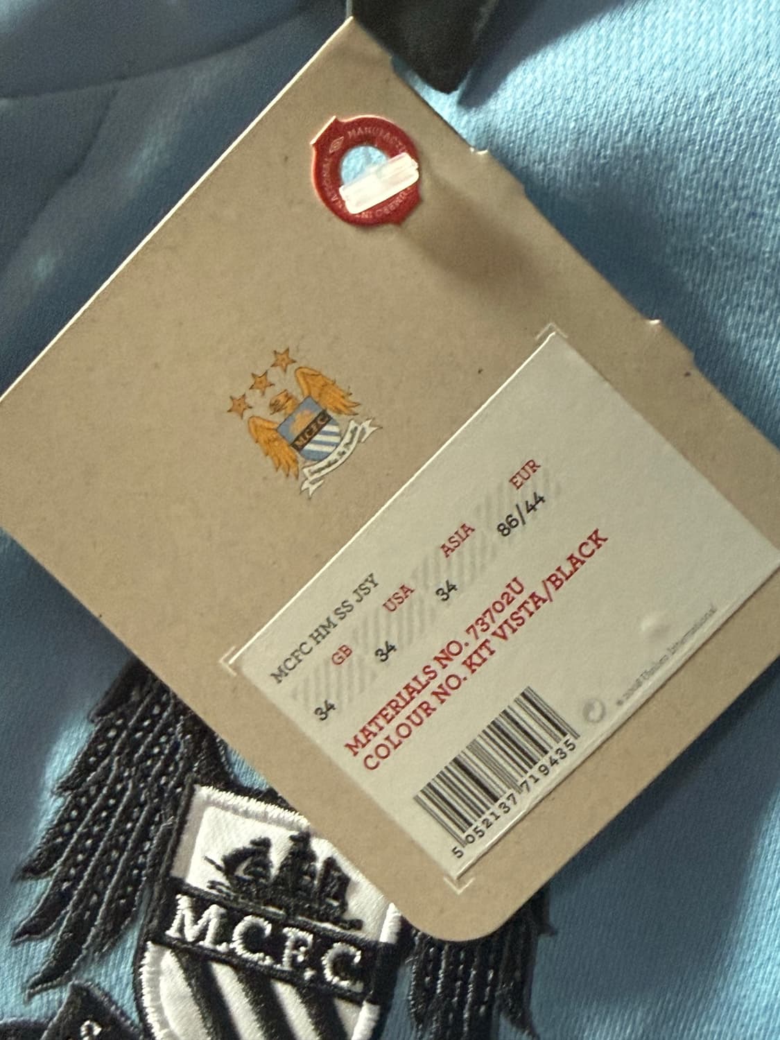 맨시티 맨체스터 시티 엄브로 11/12 홈 레플리카 빈티지 축구 유니폼 상품이미지4