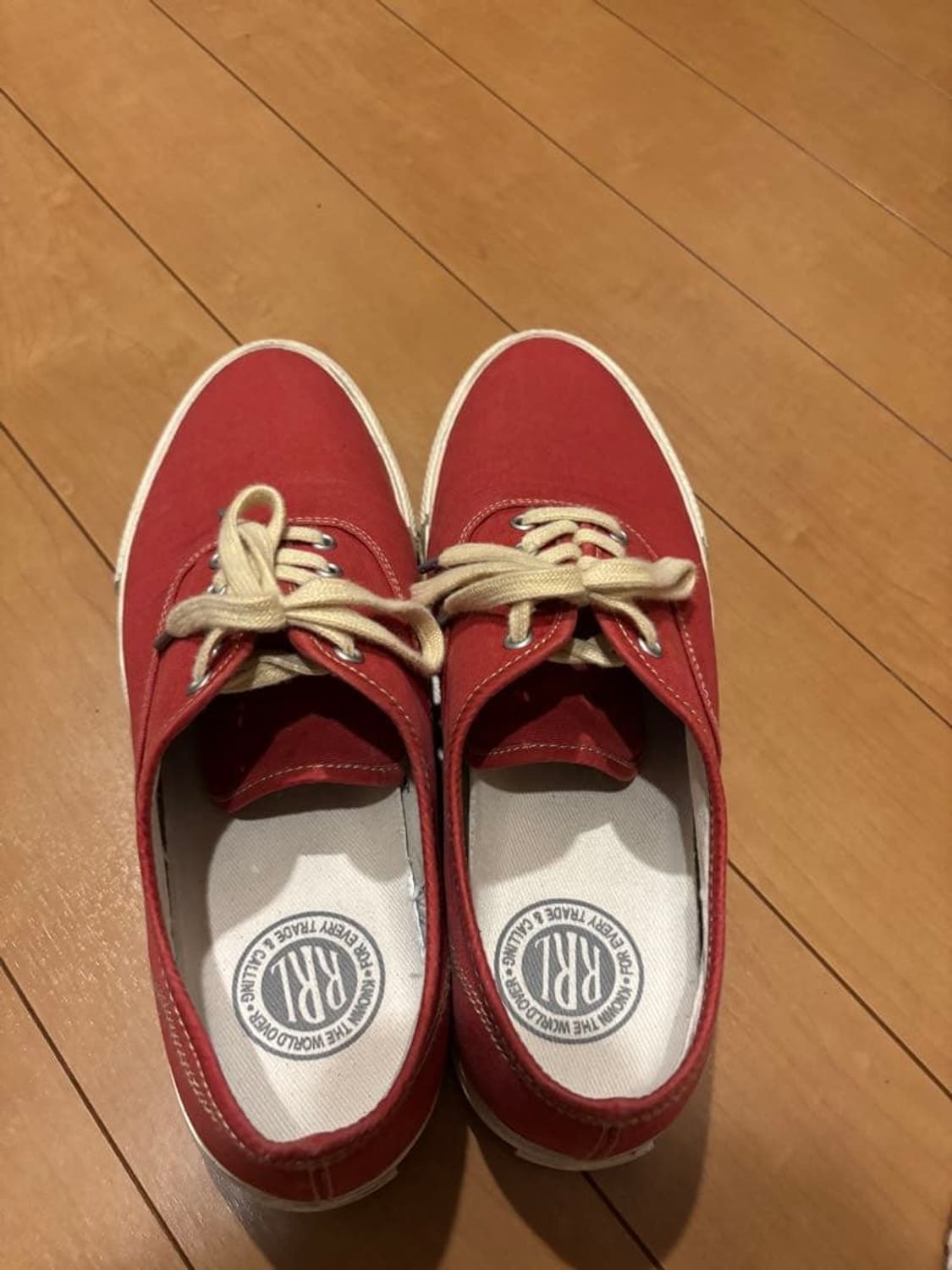 RRL 더블알엘 오리지널 캔버스 스니커즈 페이디드 레드 상품이미지3