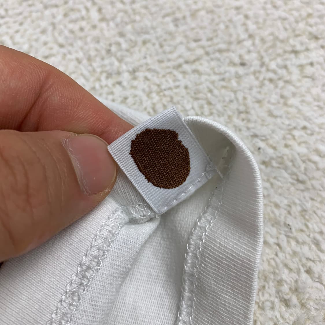 베이프 카모 컬리지 백로고 티셔츠 화이트  상품이미지6