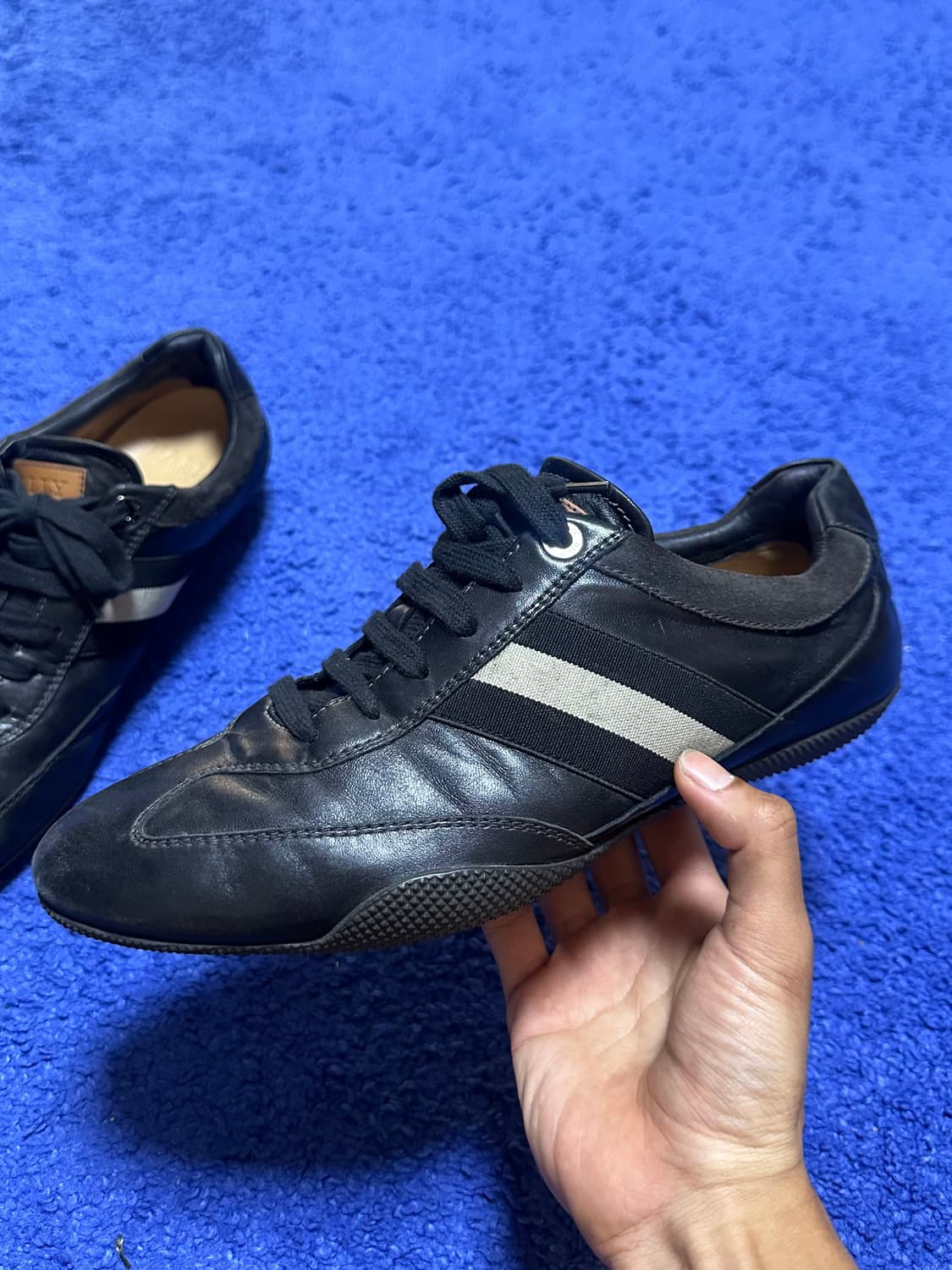 (BALLY) 발리 블랙 레더 스니커즈 260 상품이미지2