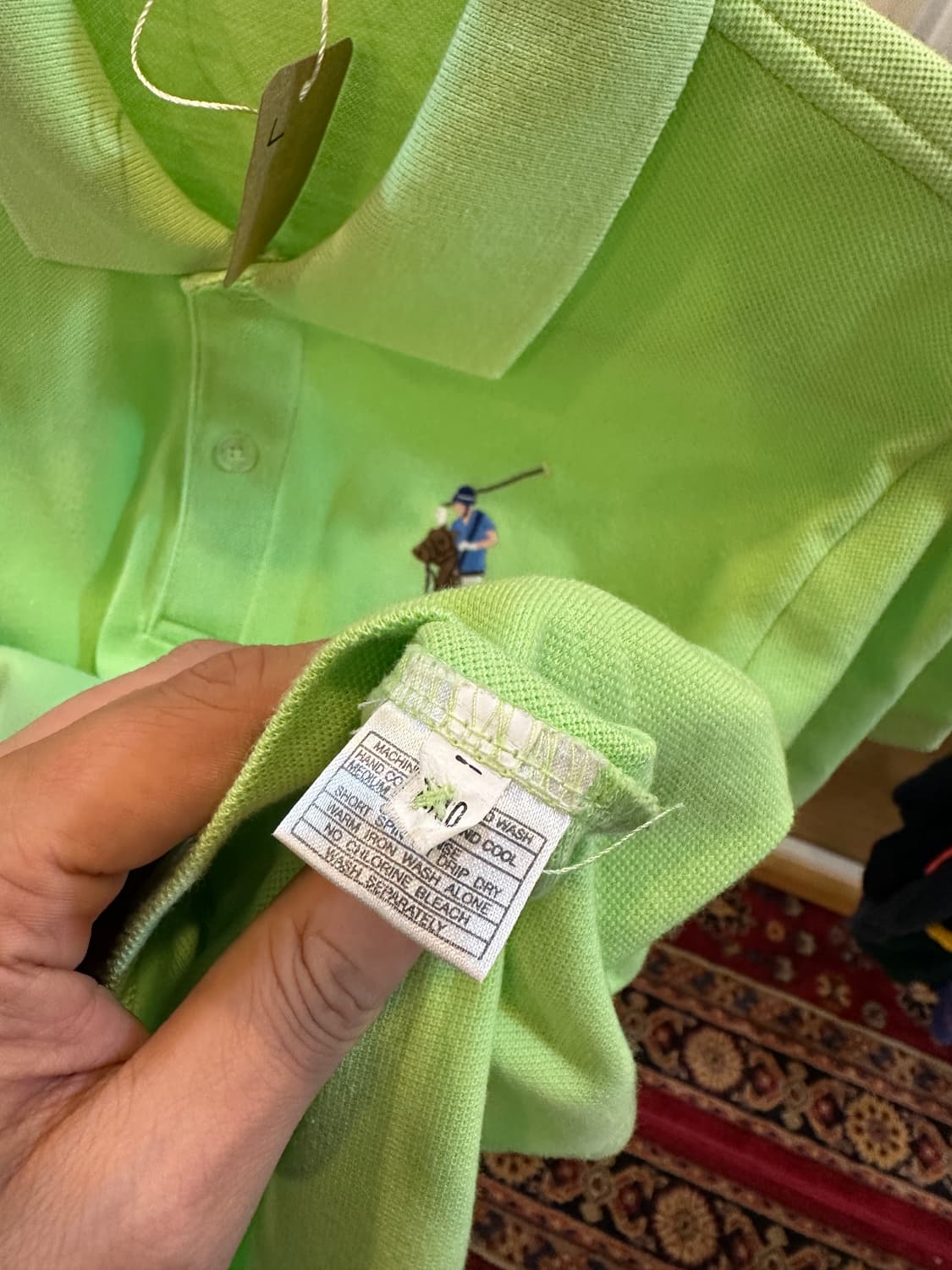 폴로 랄프로렌 빅포니 반팔 카라티 그린 상품이미지6