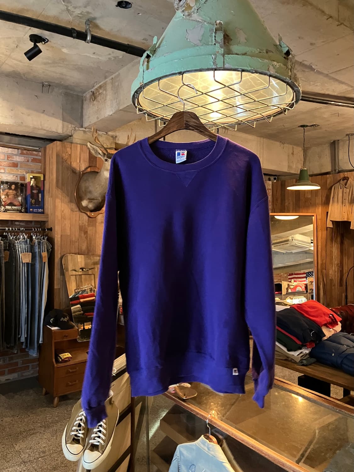 90s USA 빈티지 러셀 플레인 스웻 셔츠 맨투맨 상품이미지1