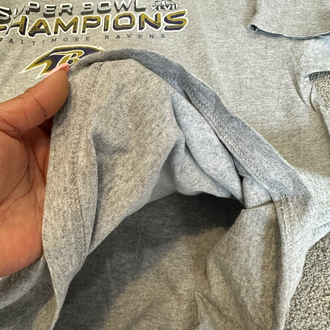 NFL 볼티모어 레이븐스 슈퍼볼 챔피언 기념 티셔츠XL 상품이미지4
