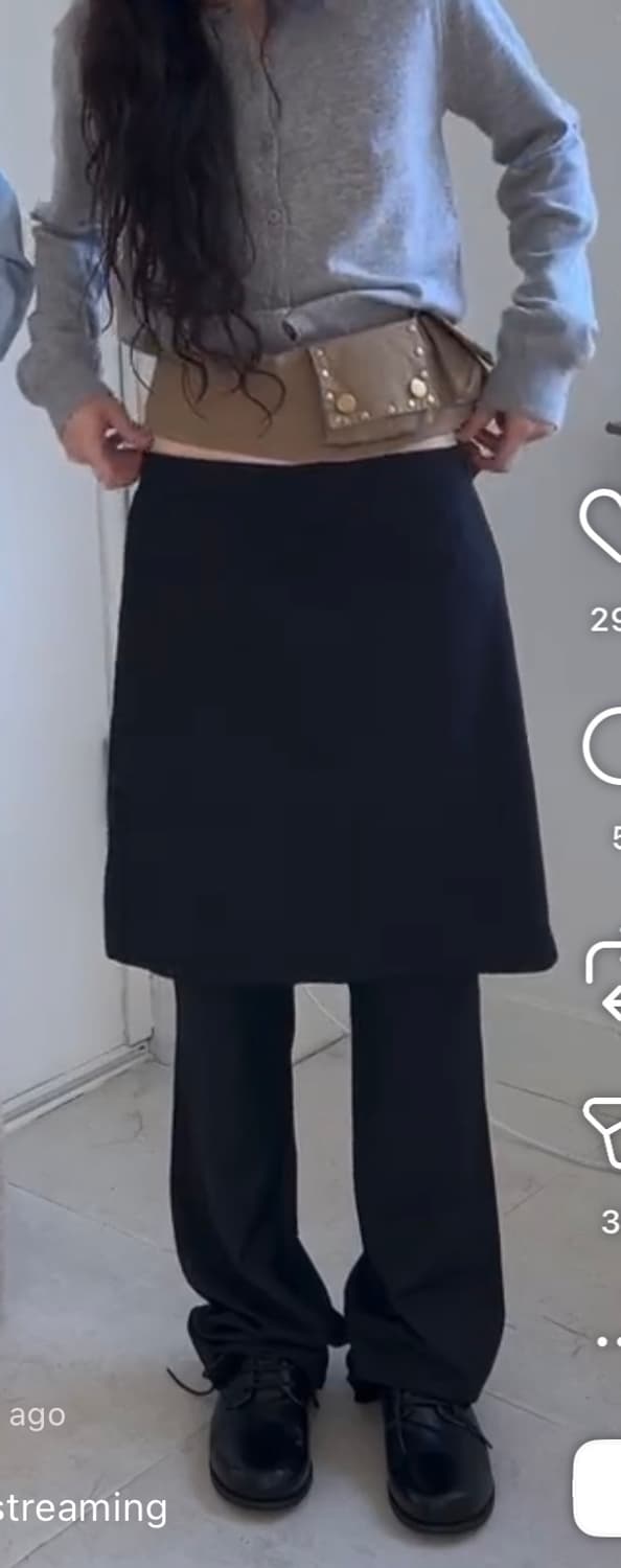 샵페어리 classic layered skirt+pants레이어드치마바지 상품이미지2