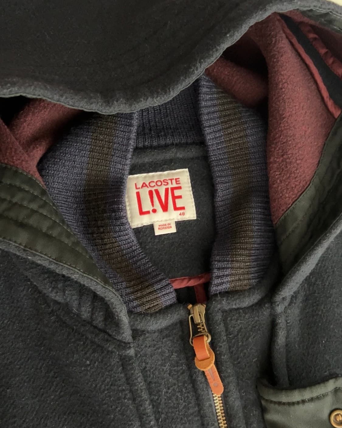 라코스테 네이비 후드 더플 코트 48 상품이미지6