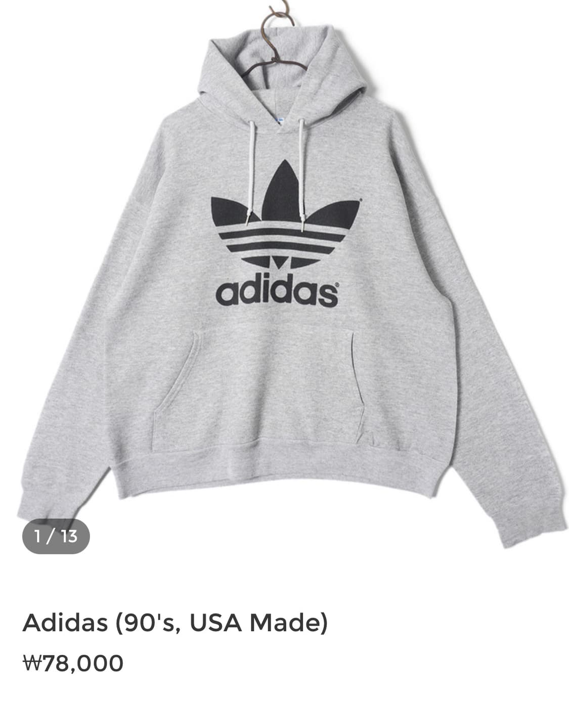 90s 아디다스 데상트 트레포일 빅로고 빈티지 후드 상품이미지10