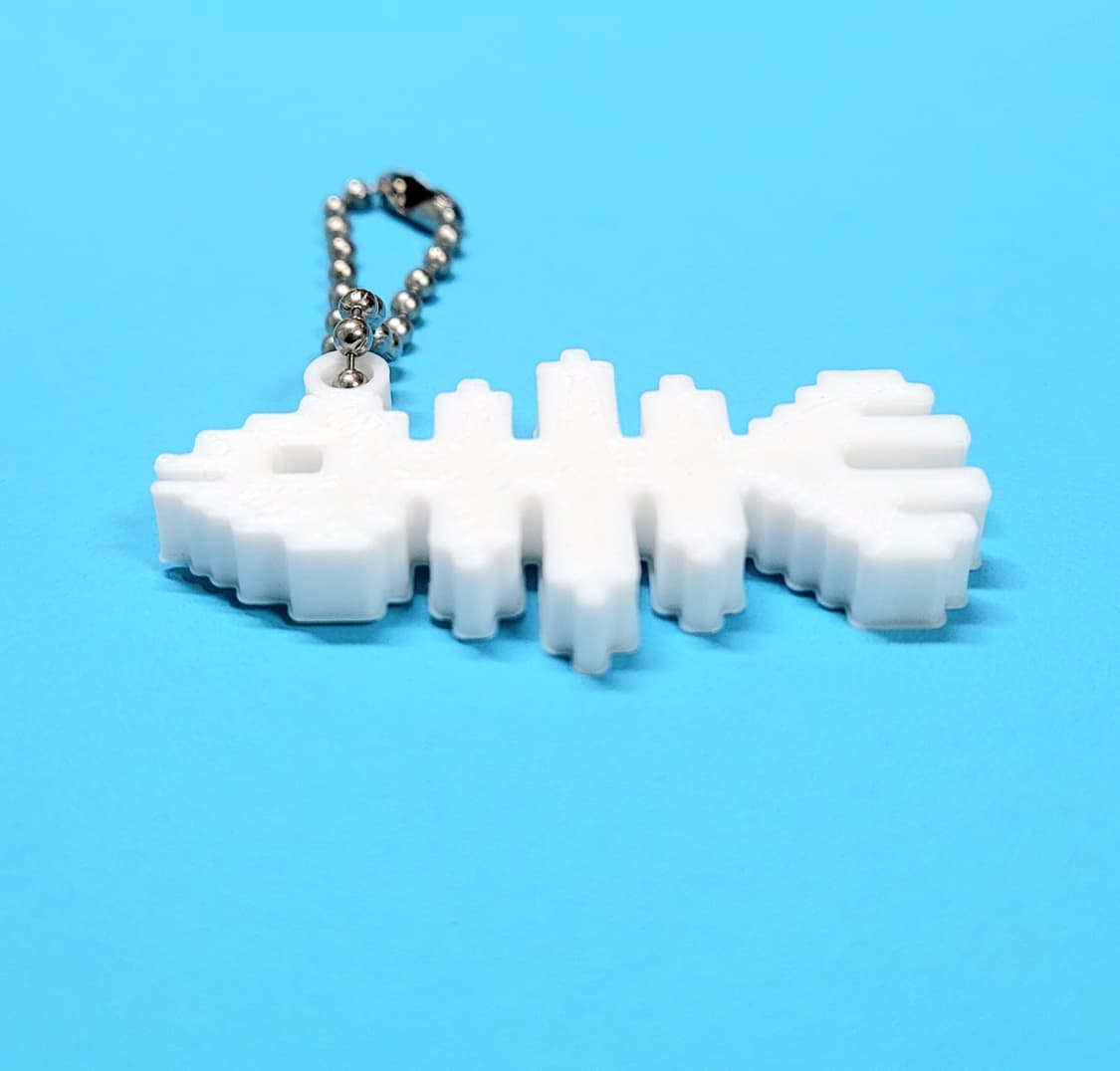 스켈레톤 물고기 8비트 키링 키체인 상품이미지3