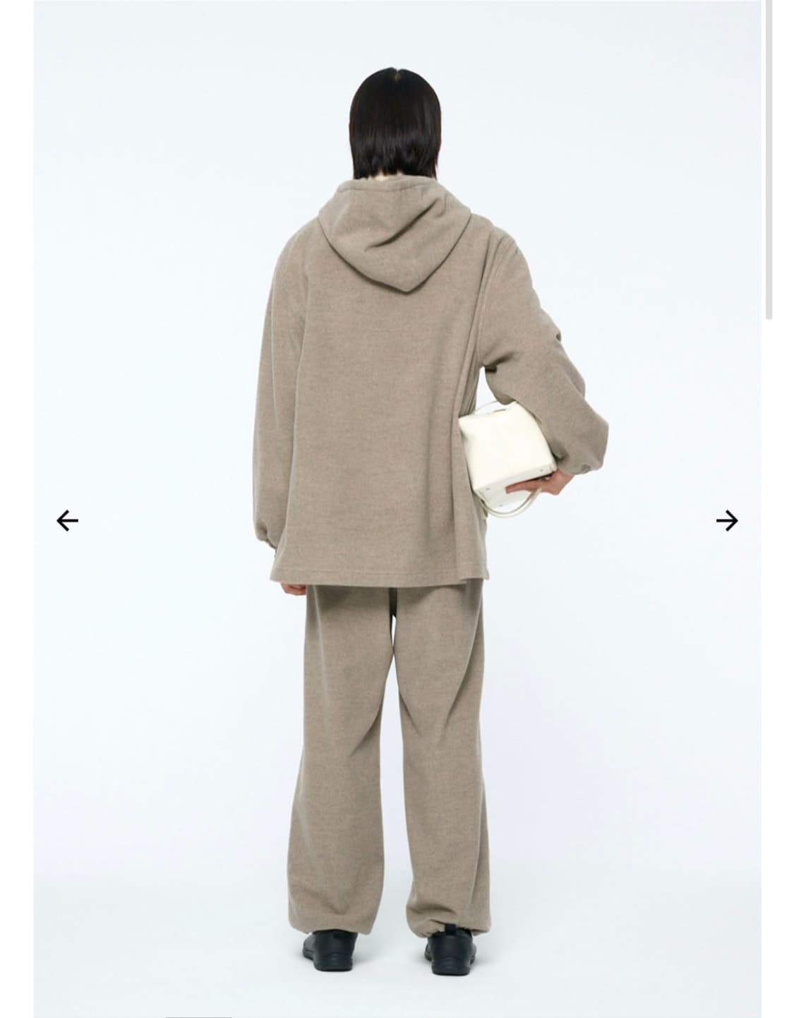 아모멘토 울 집업 판초 wool zip up poncho 그레이 M  상품이미지2