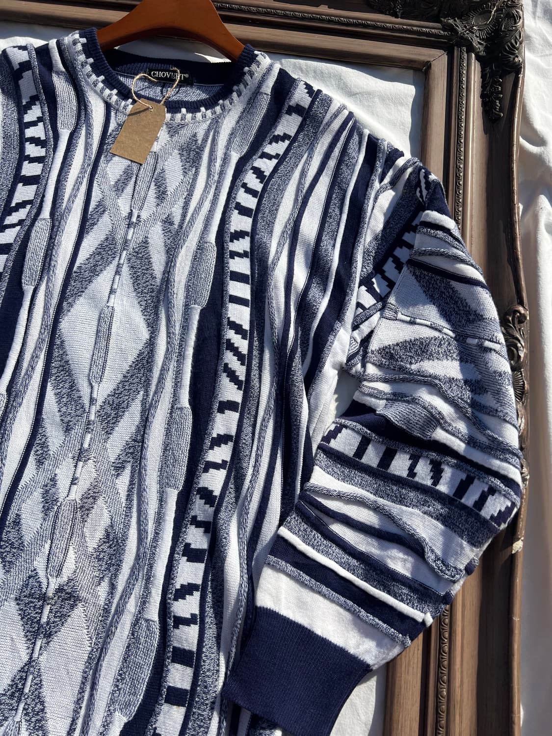 올드스쿨 케이블 패턴 스웨터 상품이미지2