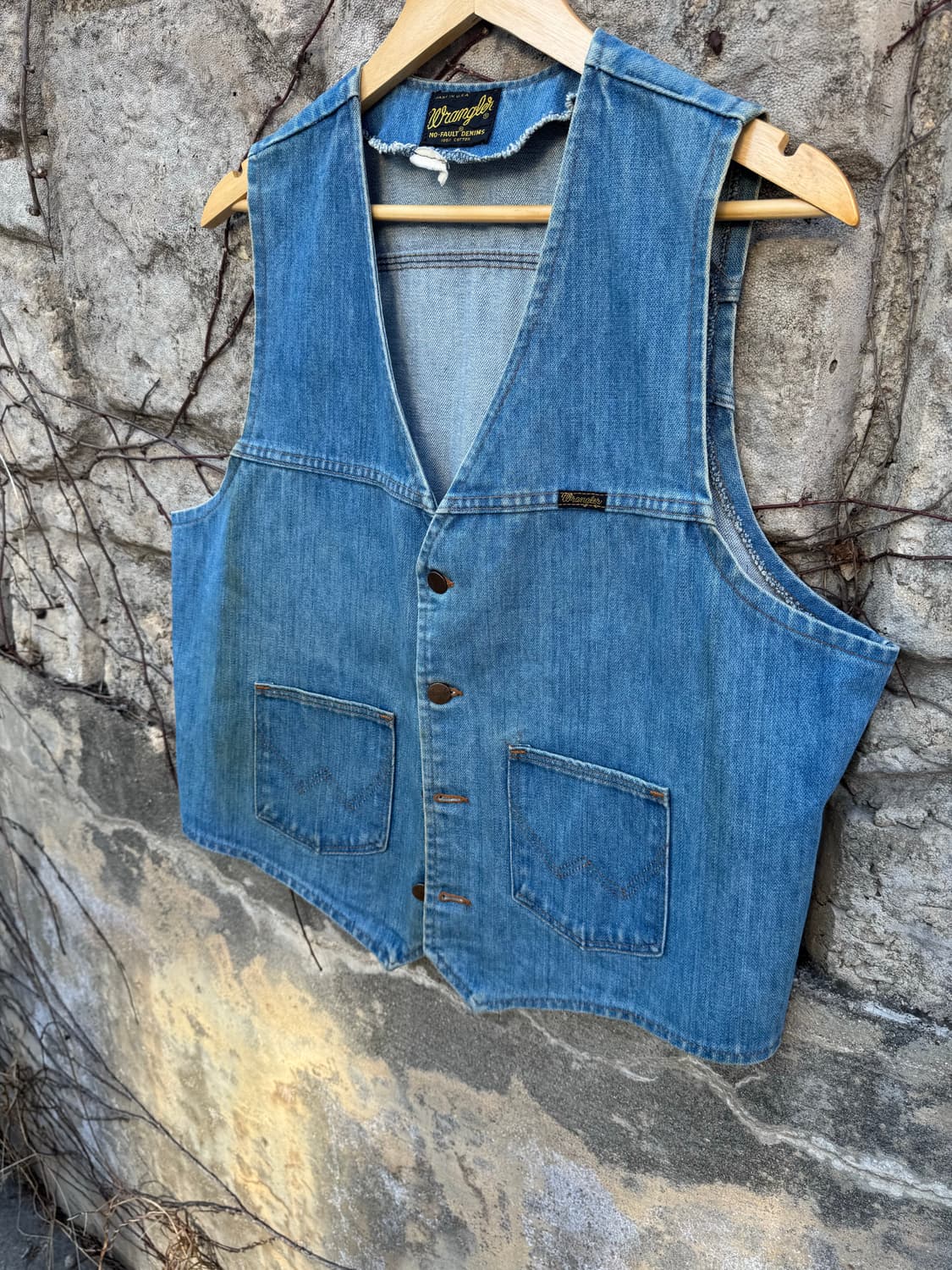 70~80s 랭글러 빈티지 웨스턴 데님 베스트 조끼 상품이미지3