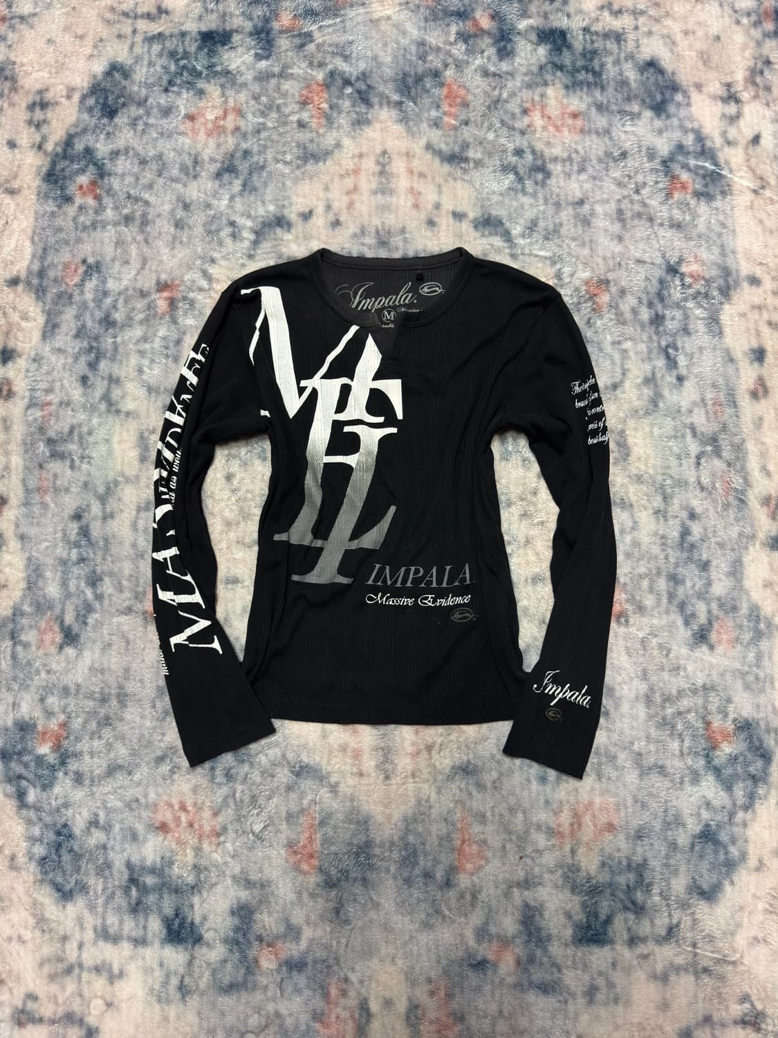Impala 00s lettering ribbed cut sew 상품이미지2