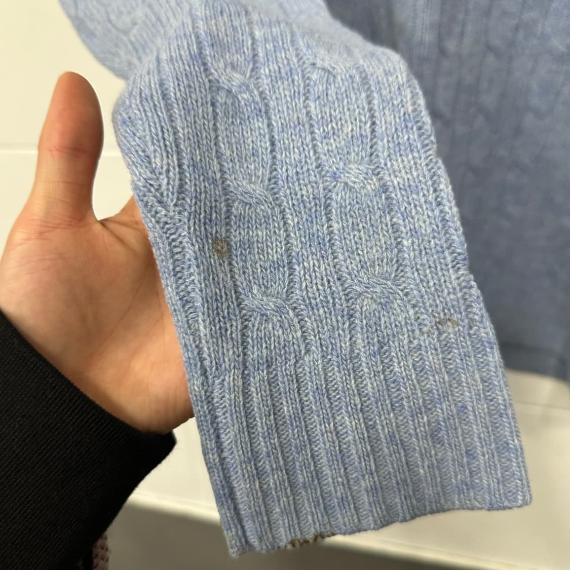 폴로 랄포로렌 브이넥 꽈배기니트 상품이미지5