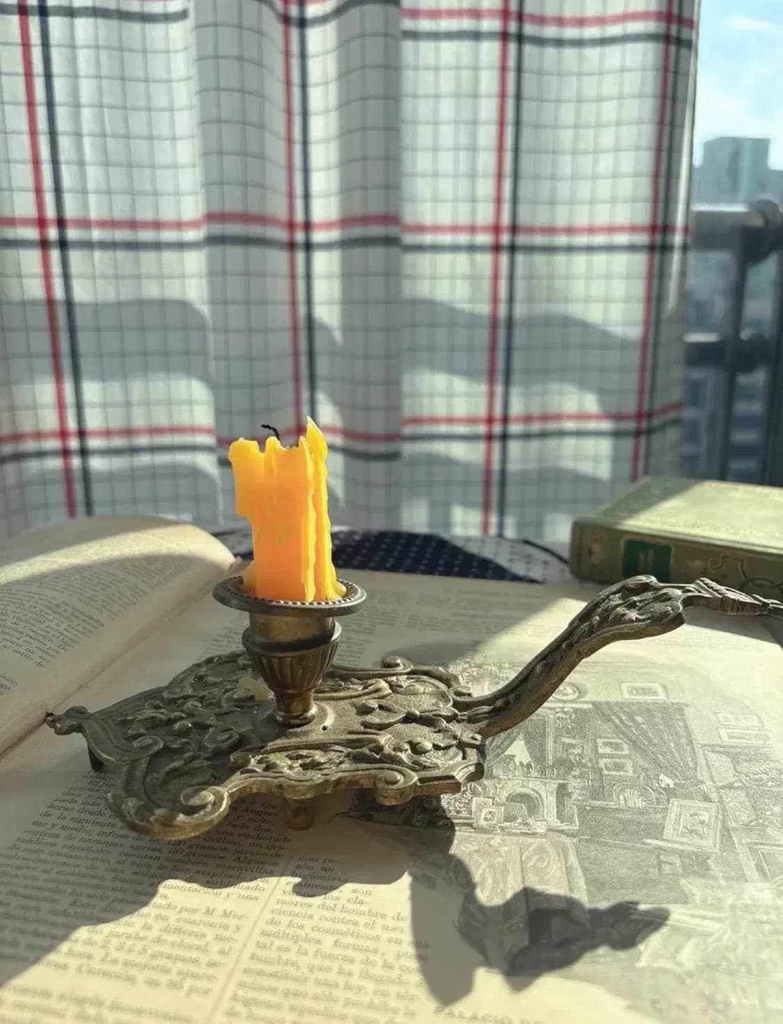 프랑스 앤틱 브론즈 핸들 촛대 상품이미지2