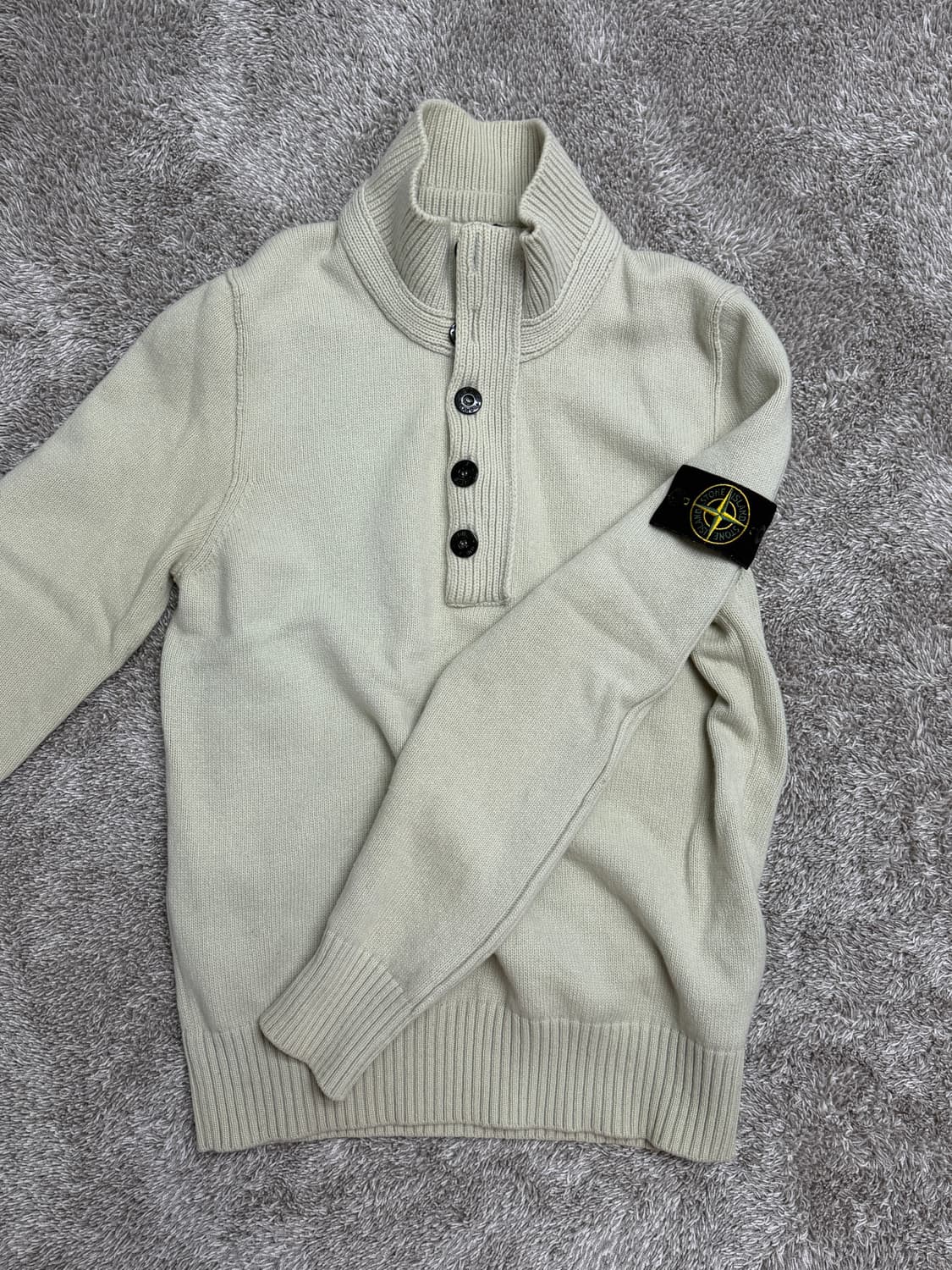 스톤아일랜드 반집업 니트 M 아이보리 /6715508A3 상품이미지3