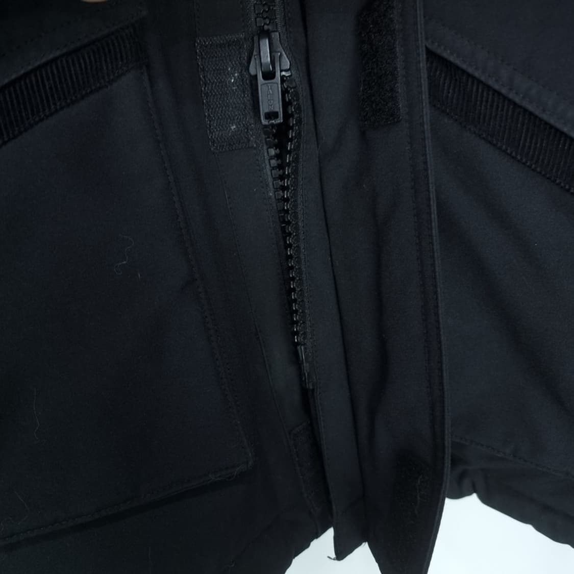 [에스피오나지] 덕다운 라쿤퍼 오버핏 후드 야상 패딩 블랙 M18327 상품이미지7