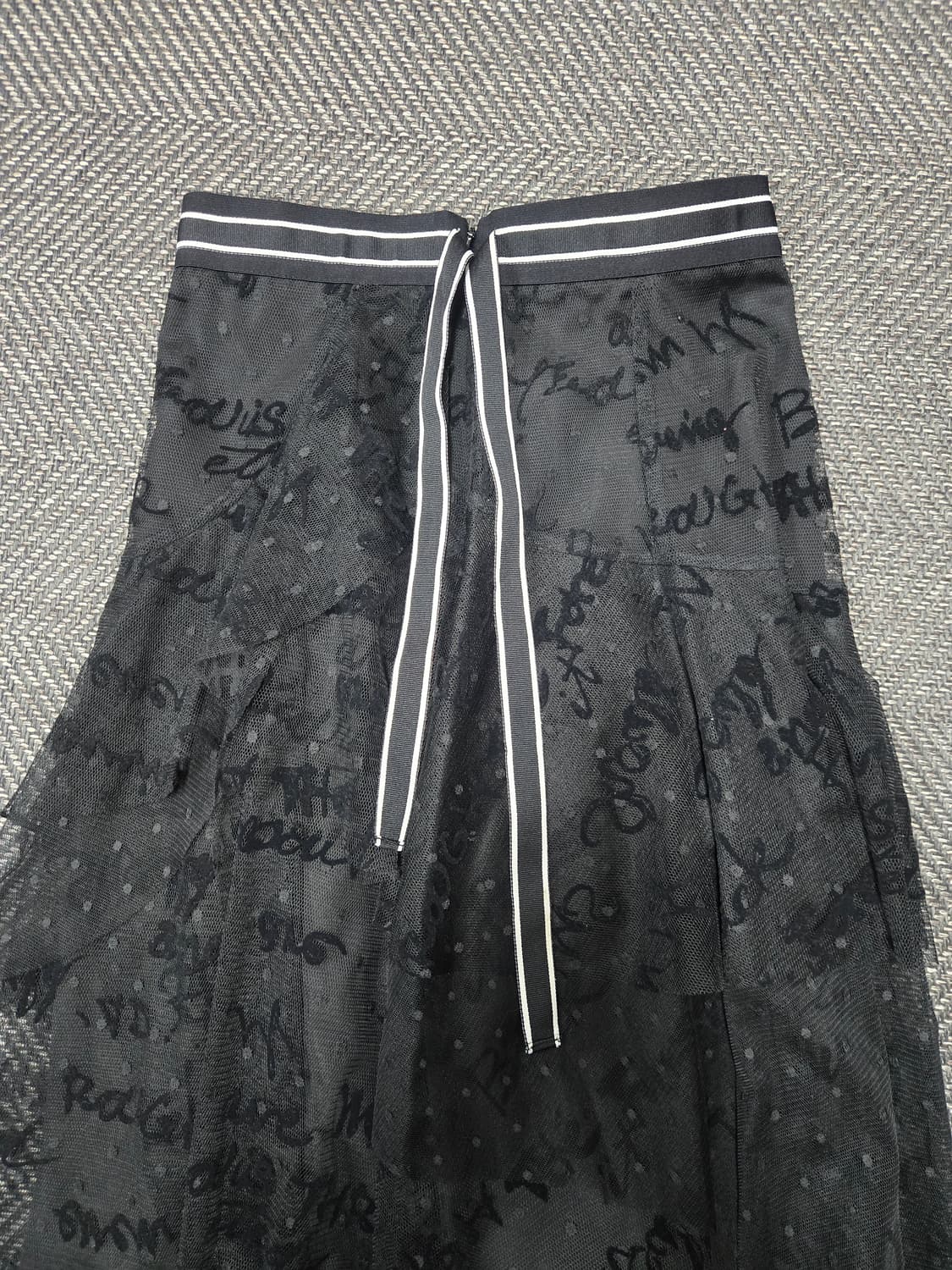 에고이스트 블랙 망사 스커트 상품이미지3