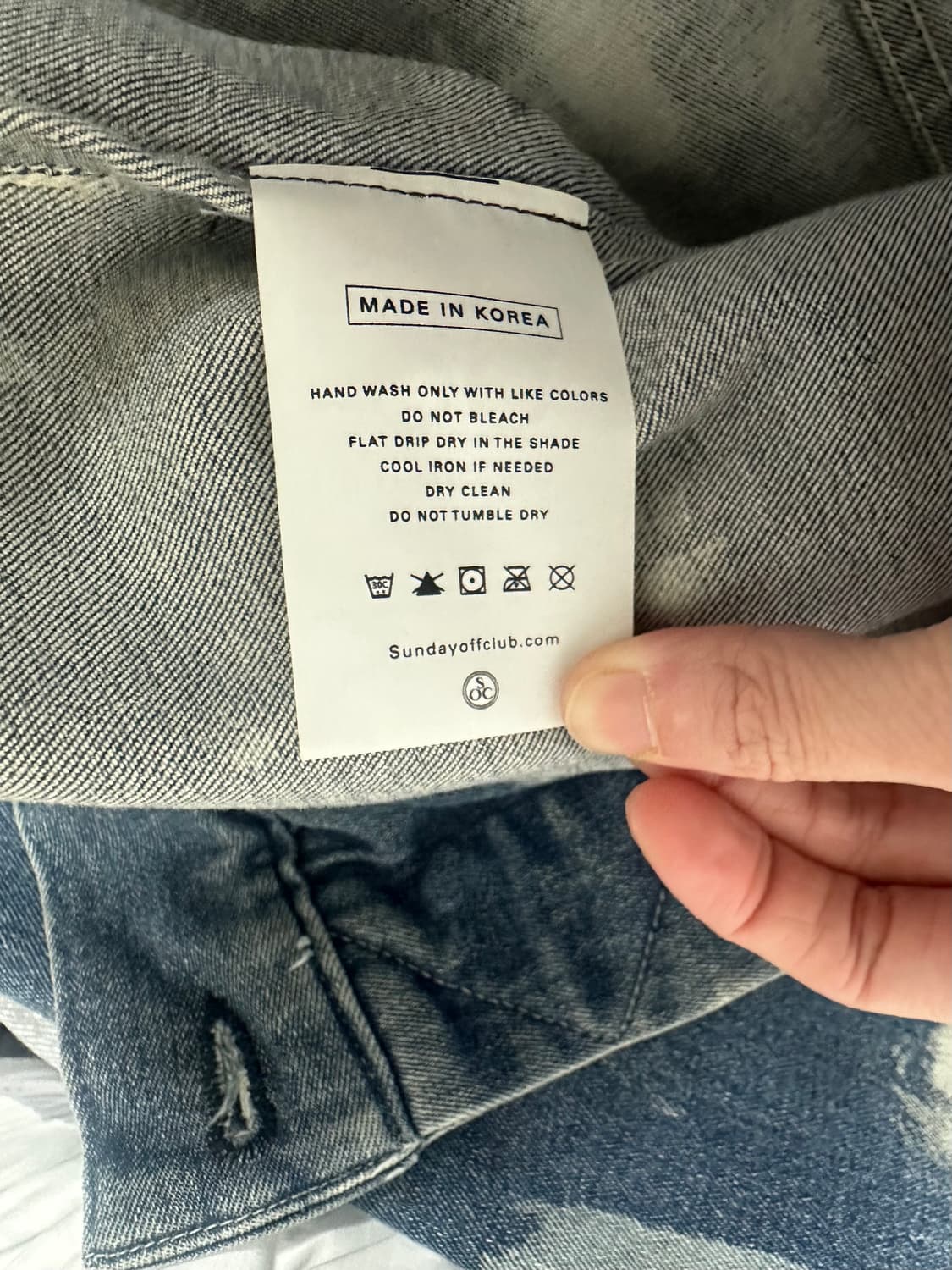 선데이오프클럽 블리치드 데님 자켓 상품이미지8