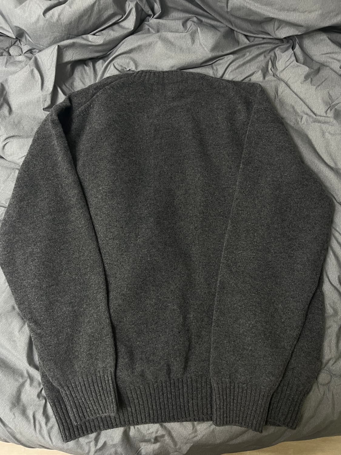 유니온블루 / 캐시미어 울 크루넥 니트 / 멜란지그레이 / XXL 상품이미지3