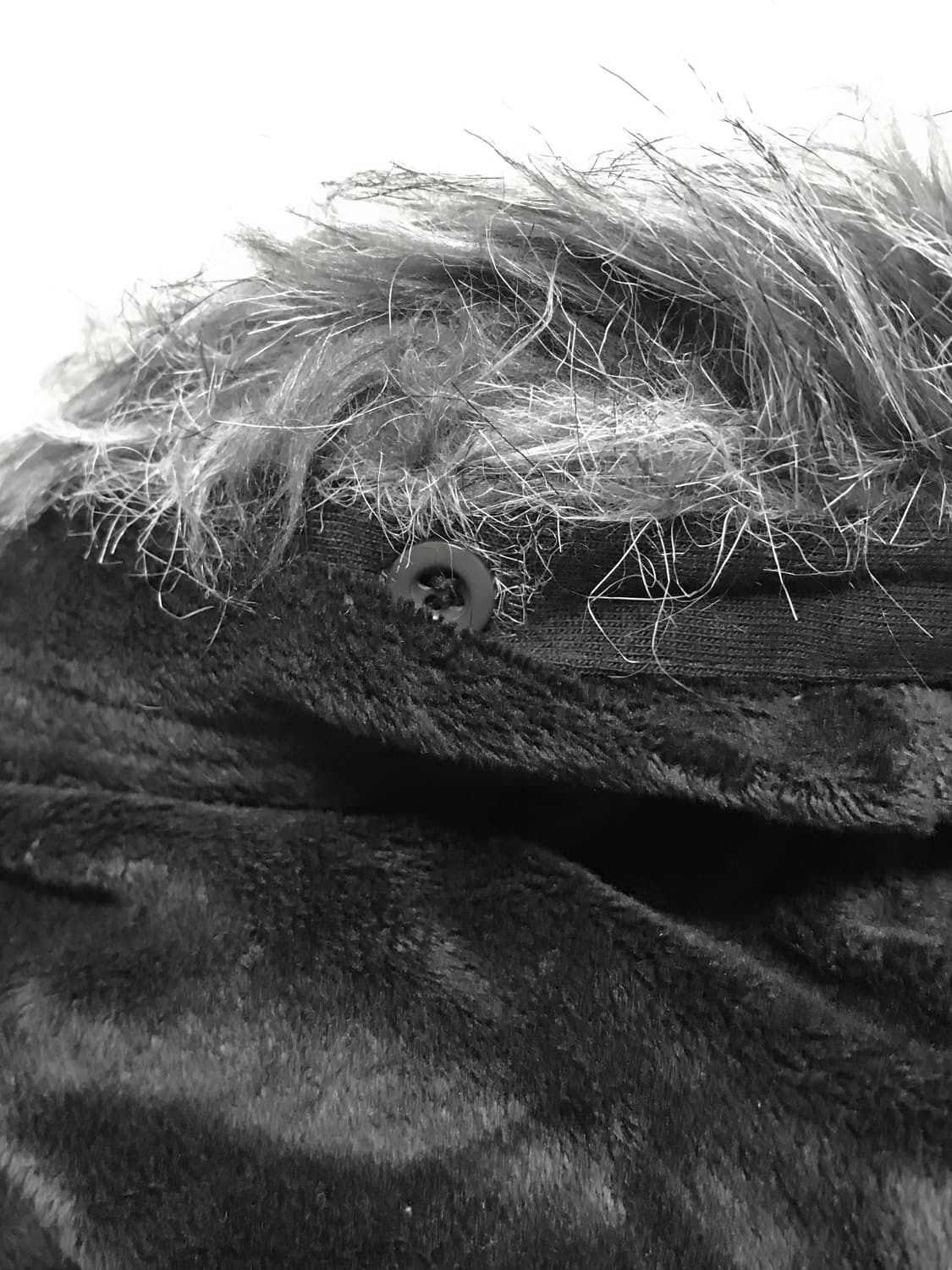 빈티지 펑크 크롬깔 벨벳 퍼 후드 집업 상품이미지6