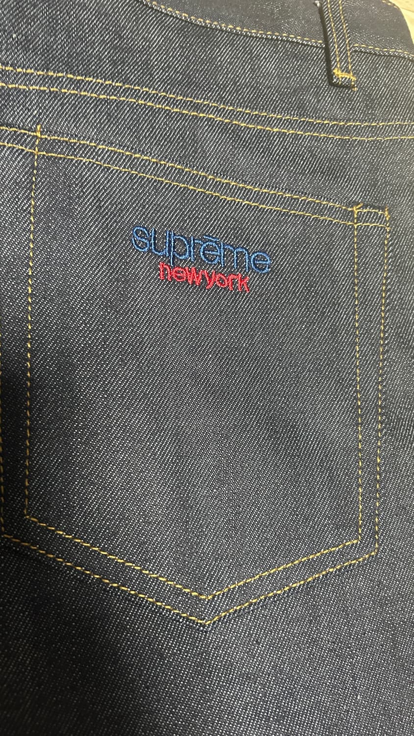 슈프림 리지드 인디고 생지 데님 청바지 - 24SS 32 상품이미지4