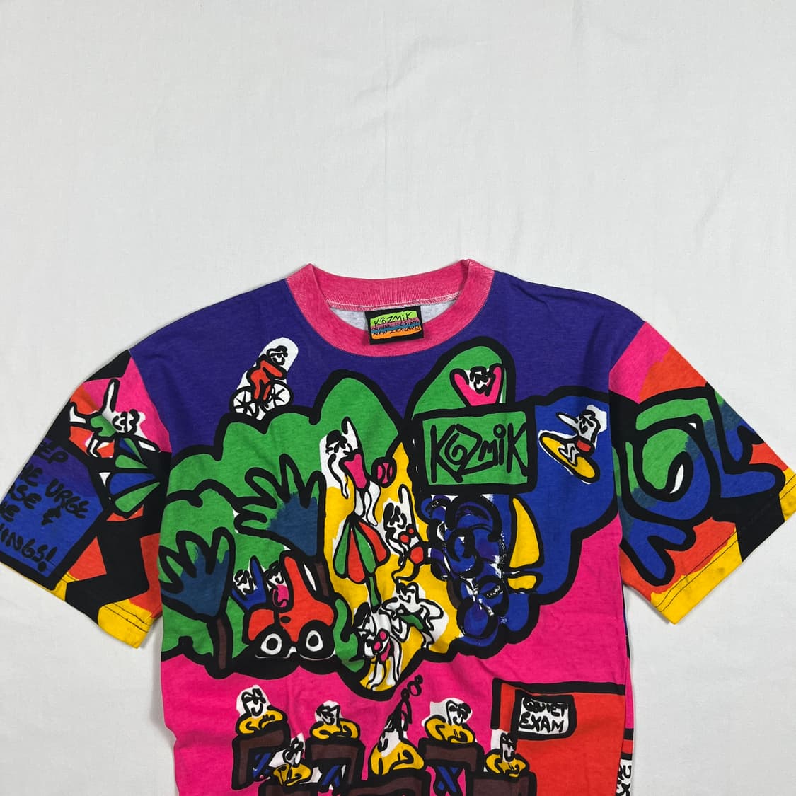 90’s 코즈믹 kozmik 올프린트 반팔티셔츠 상품이미지2