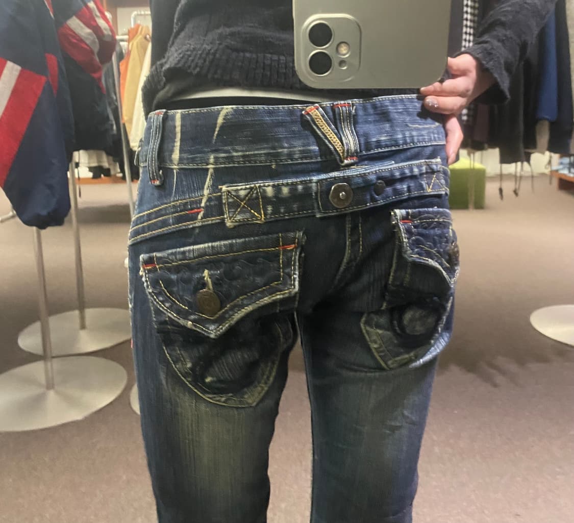 27)레드페퍼 빈티지 Y2K 자수 데님팬츠 상품이미지3