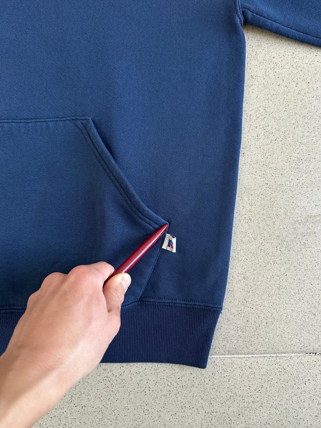 90s 빈티지 러셀 후드 네이비 M USA 상품이미지8