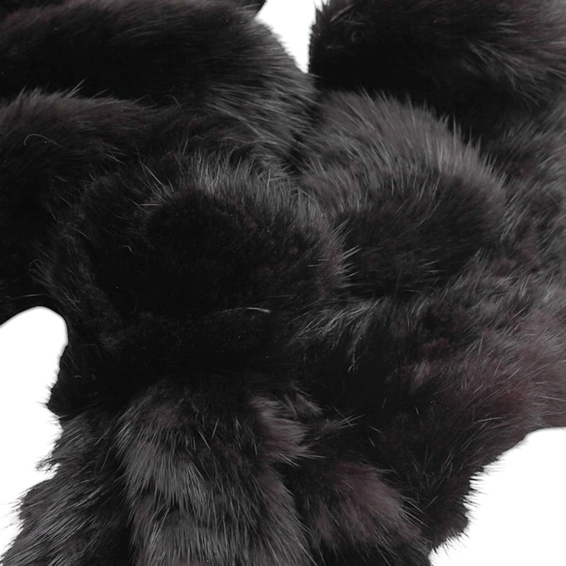 문배트 블랙 니팅 밍크 퍼 넥 워머 상품이미지4