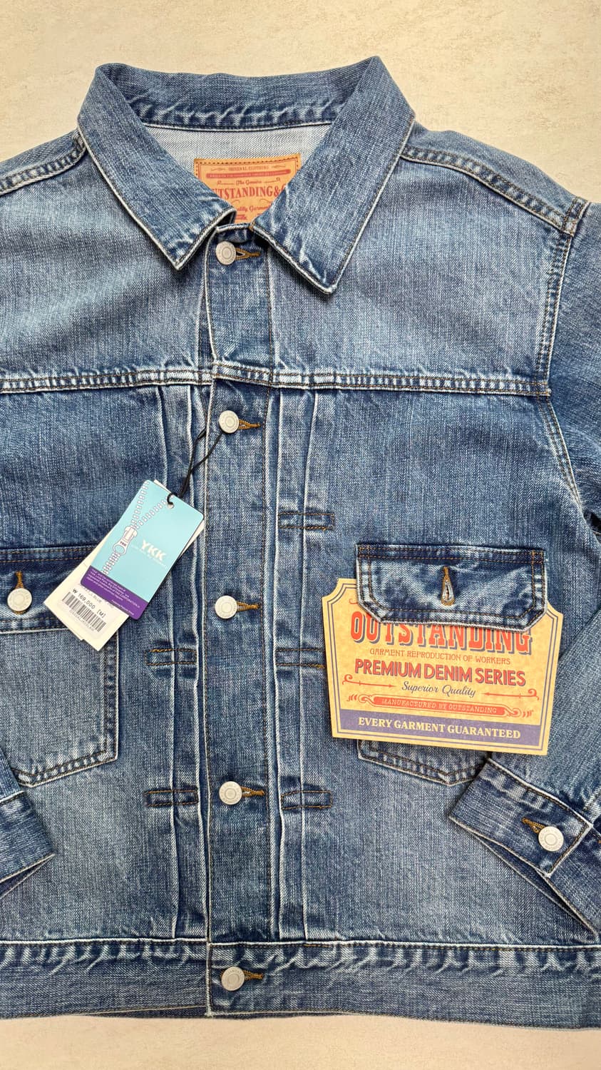 아웃스탠딩 트러커 자켓 타입2 연청 데님 세비지 40(M) 상품이미지3