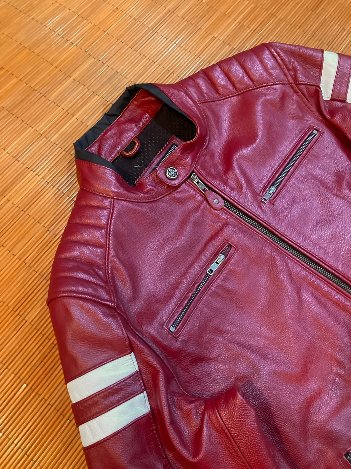 00‘s JPN vtg 카우레더 레이싱자켓 상품이미지2