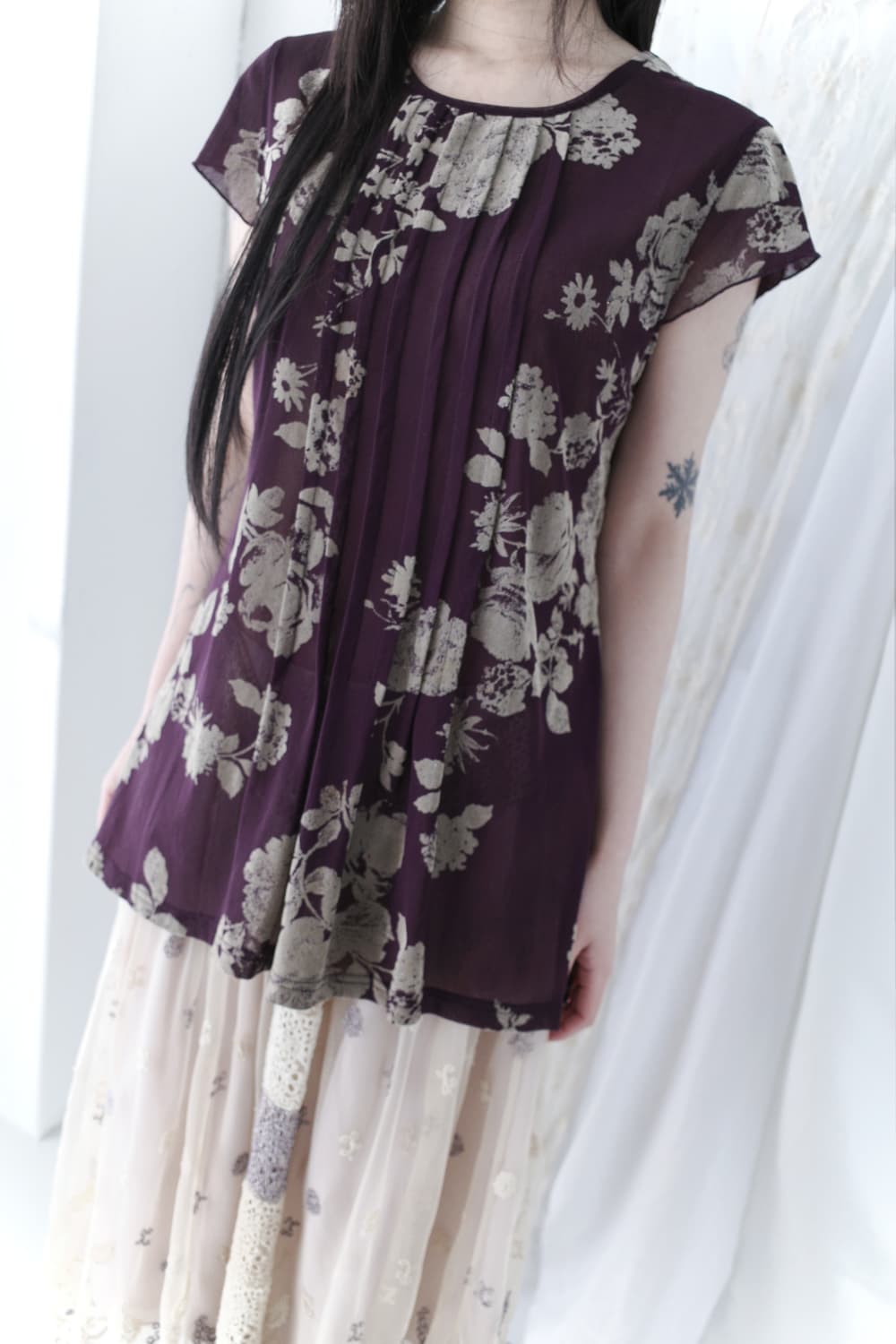 flower tuck T  상품이미지7