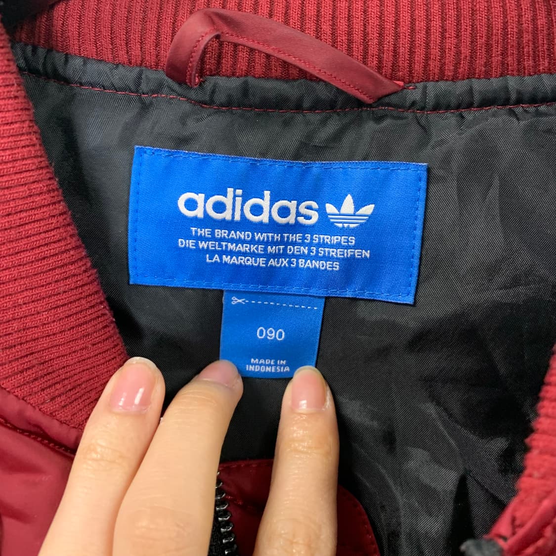 아디다스 파이어버드 버건디 봄버 자켓 상품이미지8