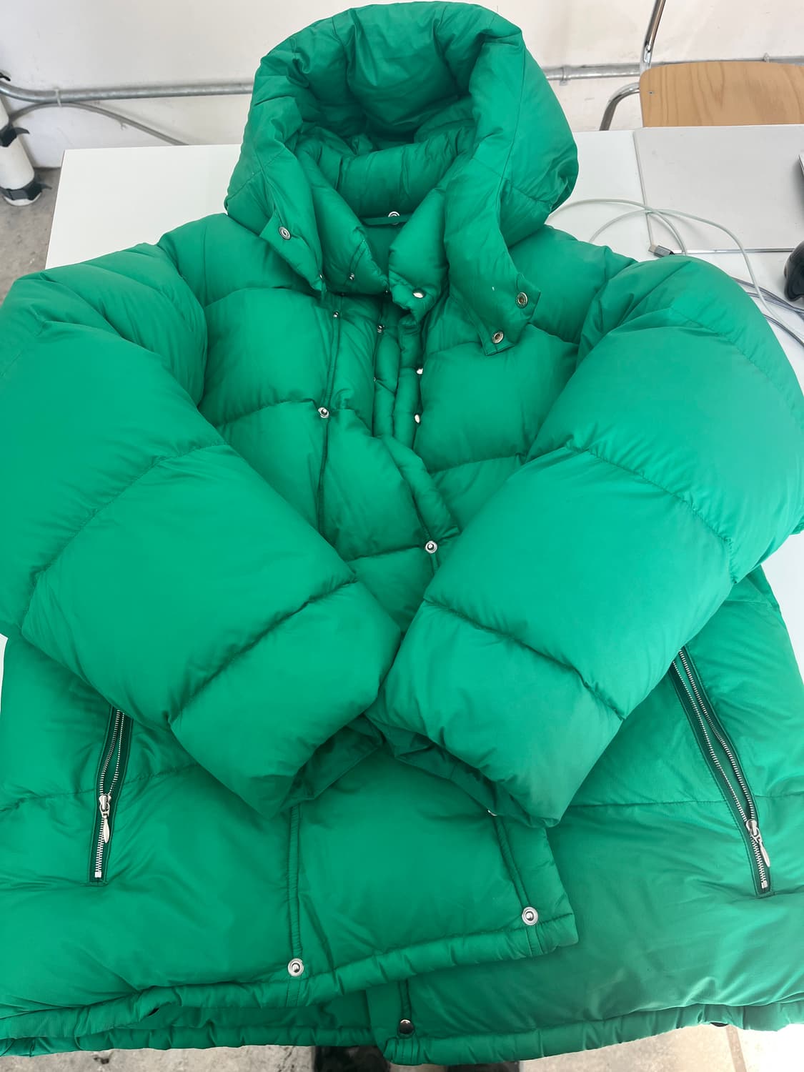 캡틴선샤인 몽블랑 다운재킷 38사이즈 그린 상품이미지1