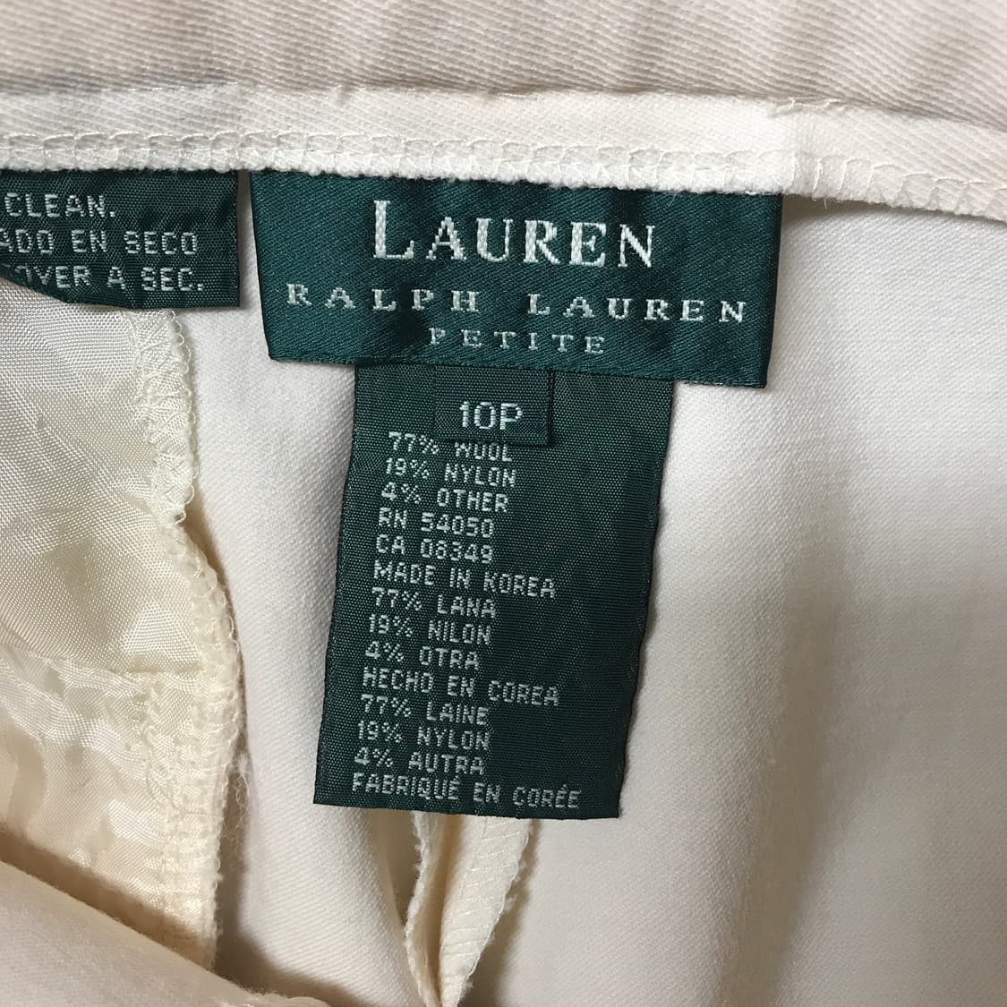 랄프로렌 울 혼방 슬랙스 아이보리 10P(W) 상품이미지5