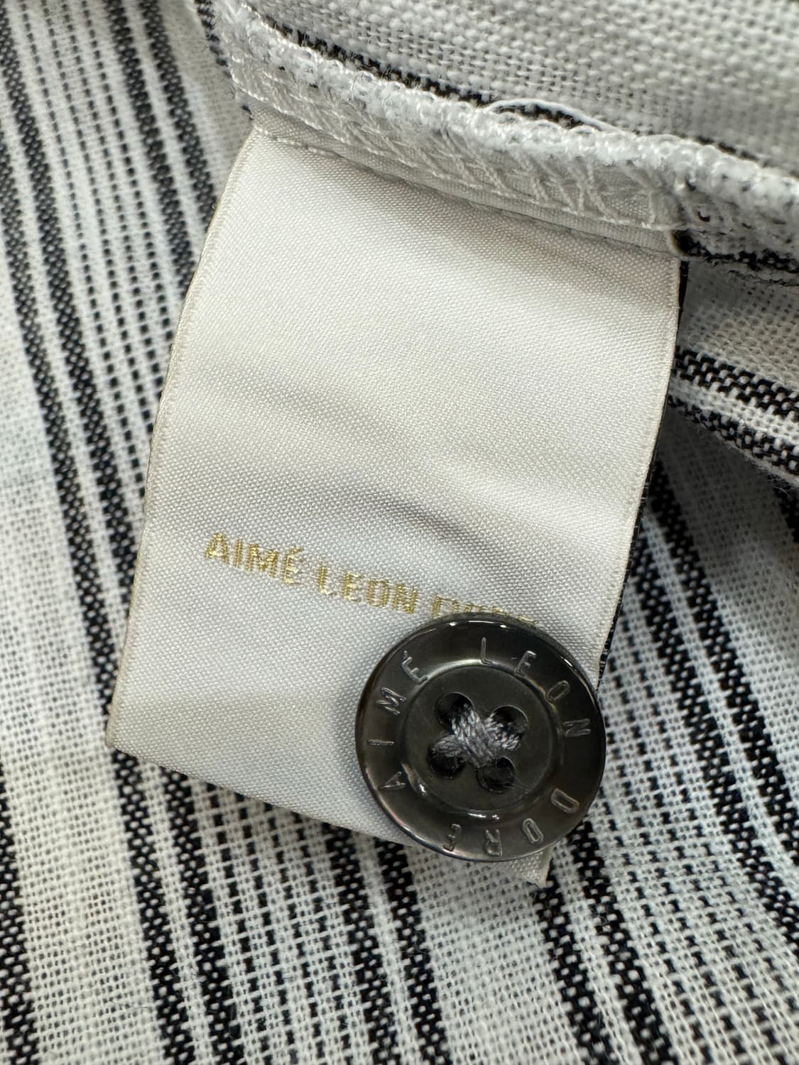 [L] 에임 레온 도르 오픈카라 스트라이프 셔츠 상품이미지9