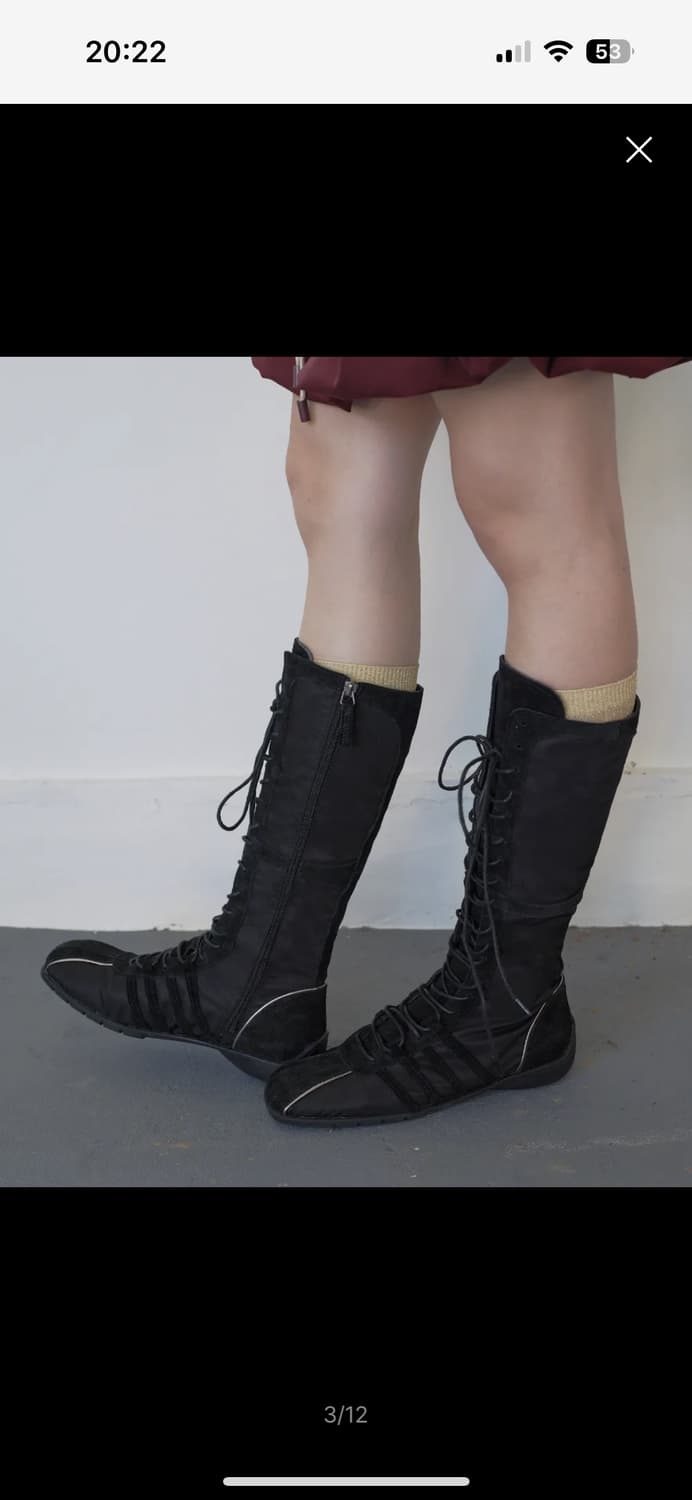 락피쉬웨더웨어 레이스업 롱부츠 블랙 상품이미지4