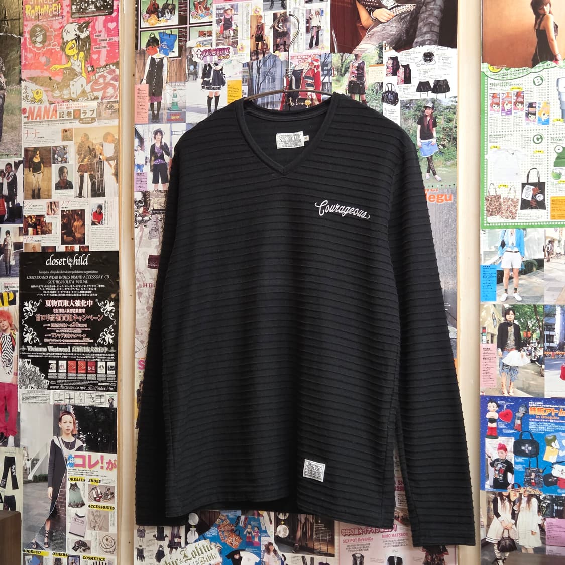 JPN 스트라이프 자수 롱슬리브 상품이미지2