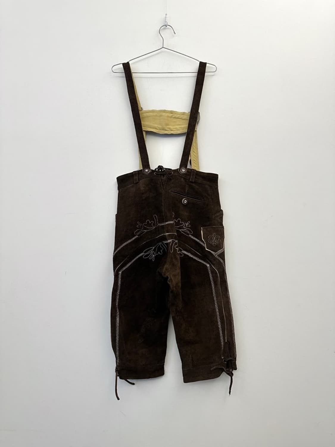 Ornament suede suspenders / deep brown 상품이미지7
