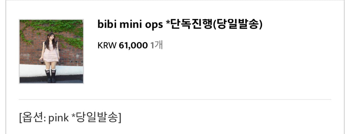 아워캐비넷 bibi mini ops /현재미판매 상품이미지4