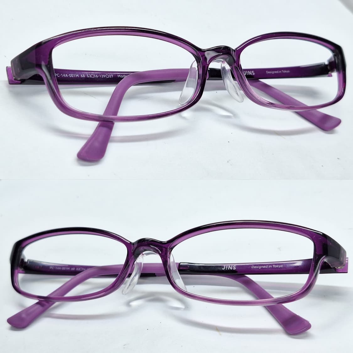 JINS 진스 PC-14A-001M 퍼플 초경량 안경테 53mm/일본 수 상품이미지9