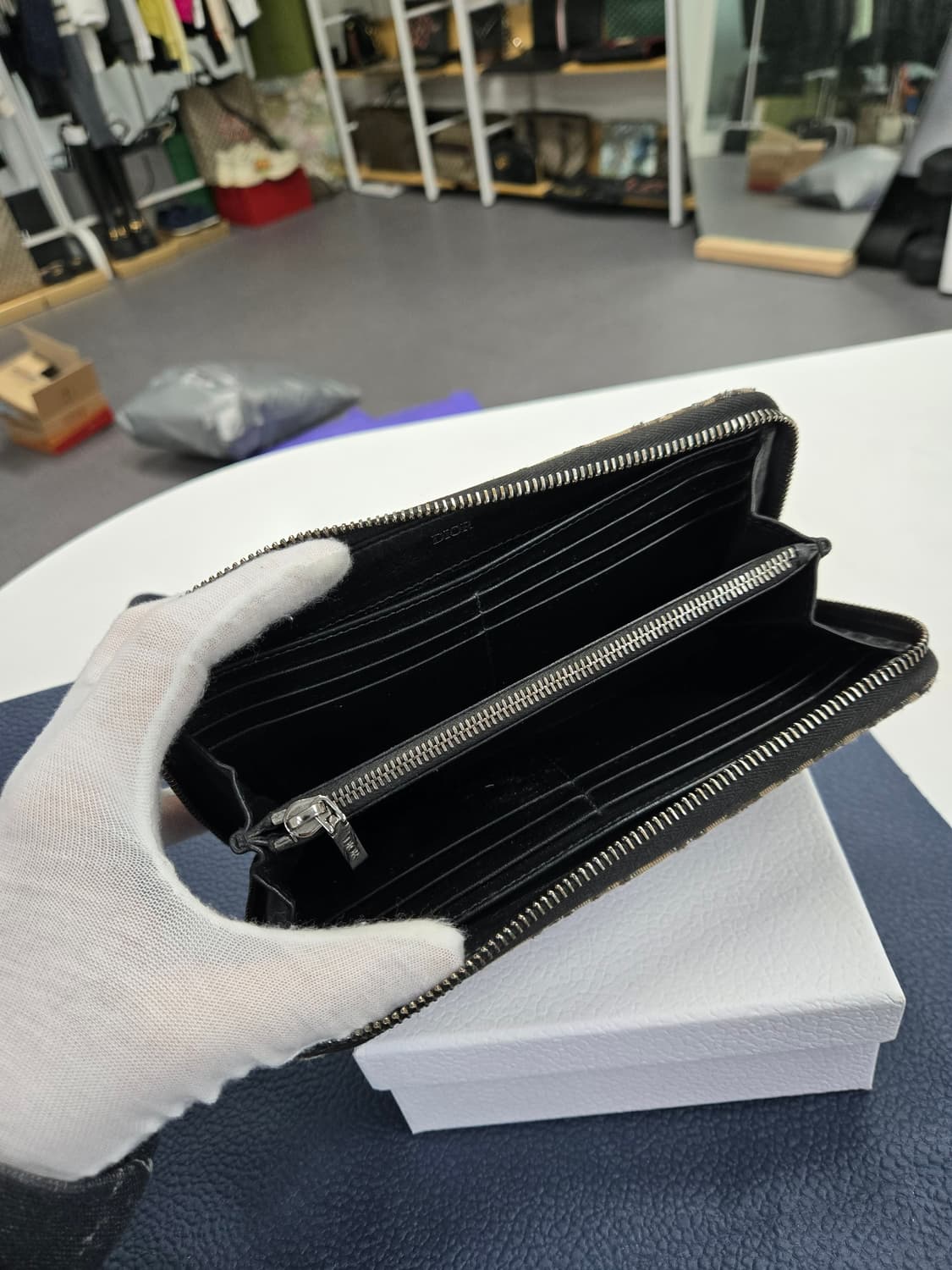 [50%세일] 디올 오블리크 지퍼 장지갑 상품이미지5