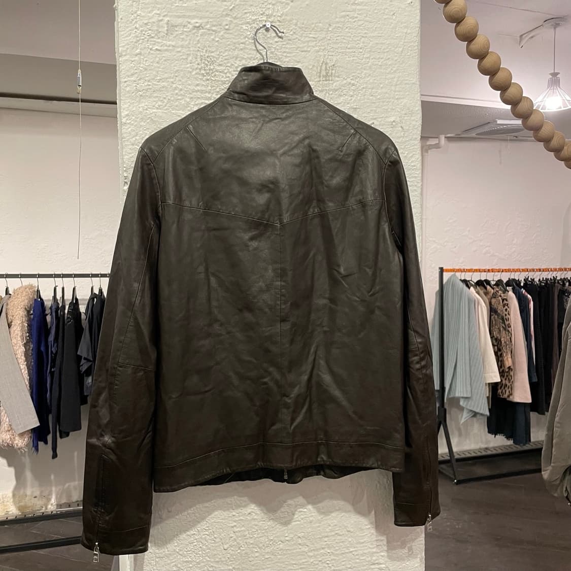 아르마니 익스체인지 집업 레더 자켓 상품이미지3