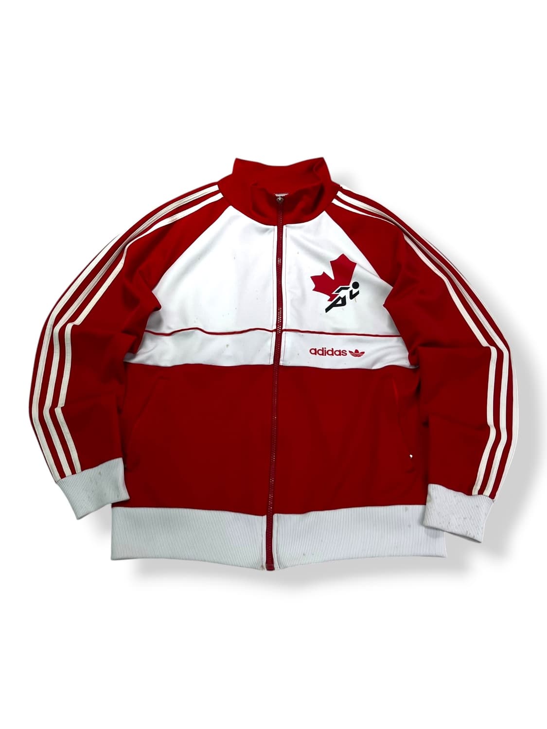 100 90s 아디다스 캐나다 흰빨 트랙탑 져지 상품이미지1