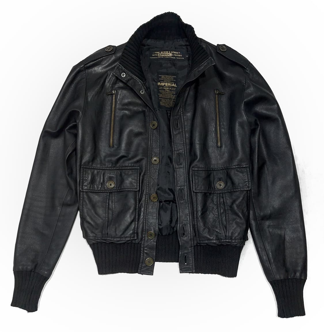 임페리얼 양가죽 봄버 자켓  L (100~105) italy made 상품이미지6