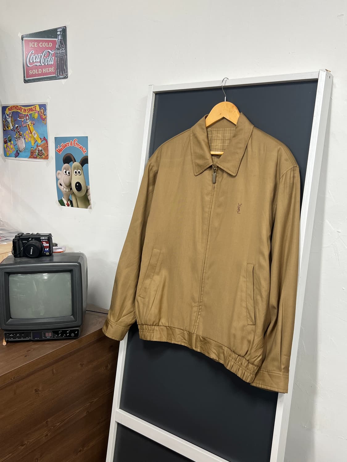 YSL 입생로랑 90s 베이지 블루종 상품이미지1